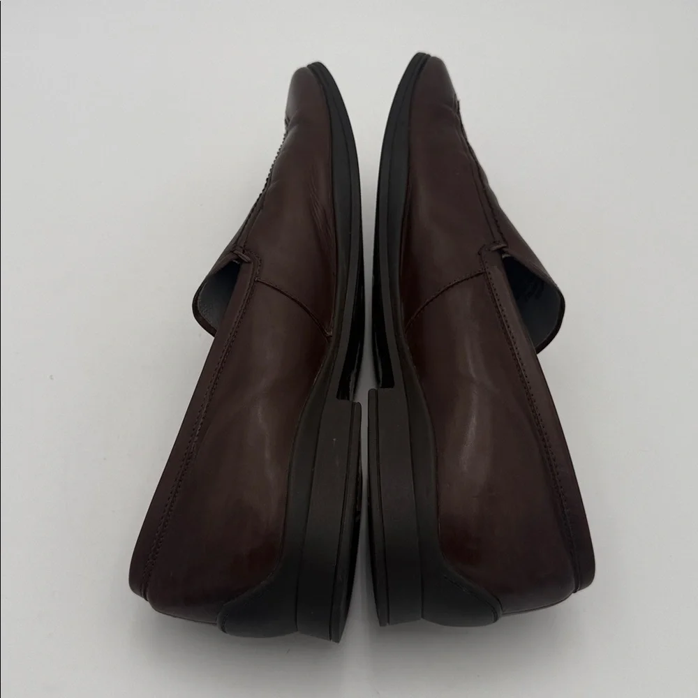 Kenneth Cole Dark Brown Leather Slip-On Loafers men 13M casual office retro Y2K